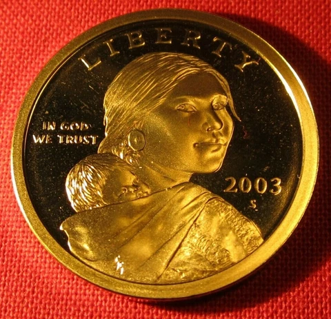 2003 S Gem Proof Deep Cameo Sacagawea Native American Dollar Cover