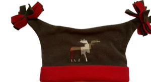 Boys Gymboree Hat Sz 0 6 12 Months Mountain Lodge Winter Fleece Moose Vintage - Picture 1 of 5