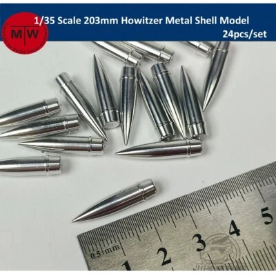 1/35 Scale 203mm Howitzer Metal Shells Model Scene DIY Kit 24pcs/set - Image 1 of 4