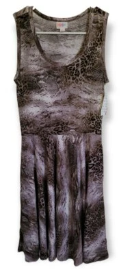 Vestido Lularoe Leopardo Guepardo Serpiente Pequeño Nicki Sin Mangas con Bolsillos Nuevo ¡GUAU! Foto 1 de 4