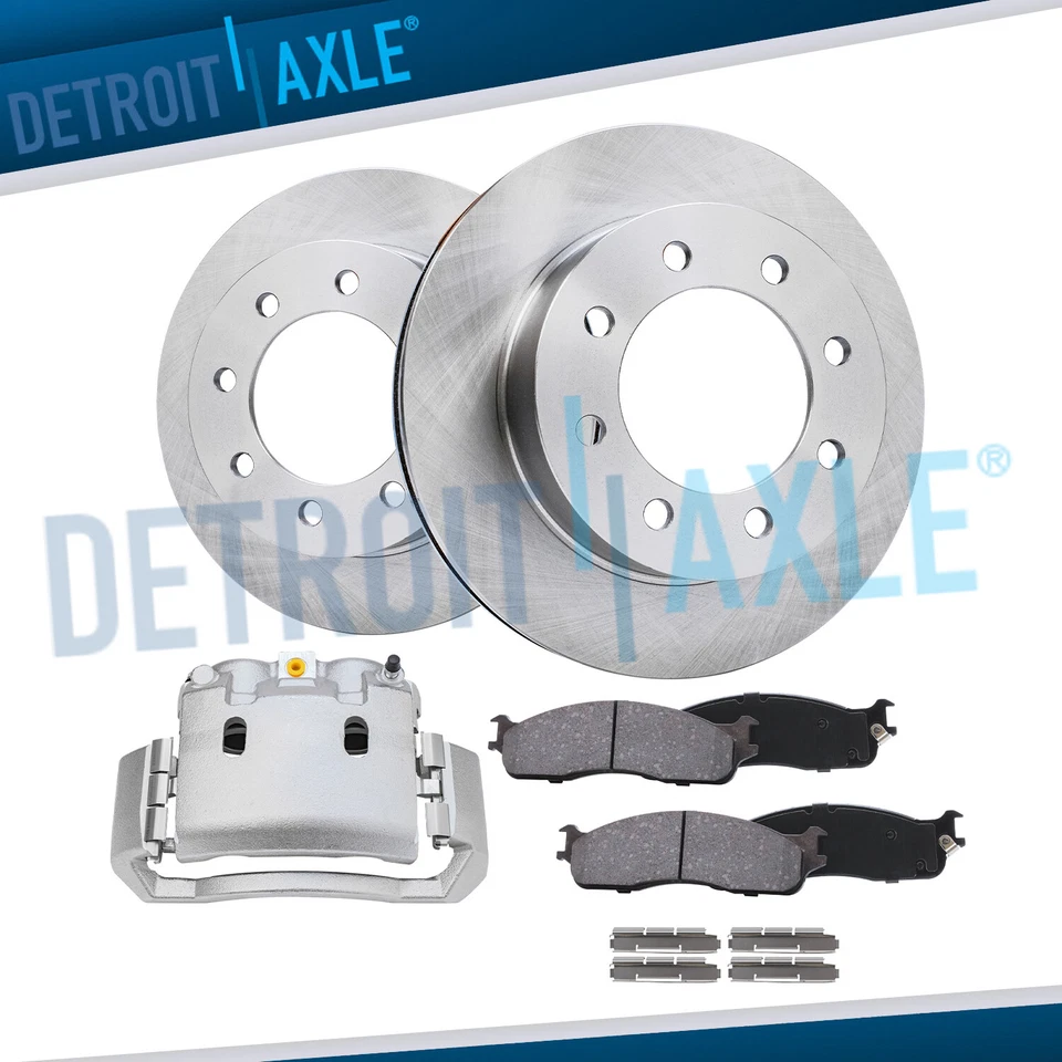 Rotores de disco delanteros pinza derecha pastillas de freno de cerámica para Dodge Ram 1500 2500 3500 Foto 1 de 4