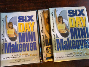 Lot Of 3 Copies Of The DVD Six Day Mini Makeover, Lose A Dress Size… New. Sealed