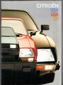 Citroen Visa, GSA & CX 1982-83 UK Market Sales Brochure - Picture 1 of 4