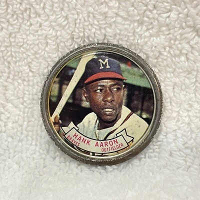 老式汉克·亚伦 1964 年 Topps 硬币 #83,密尔沃基勇士队,很好看!! — 第 1/2 张图片