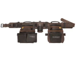 DeWalt DWST550113 Leather Tool Work Belt Pouch Set 18 Pockets Waist Belt - Picture 1 of 6