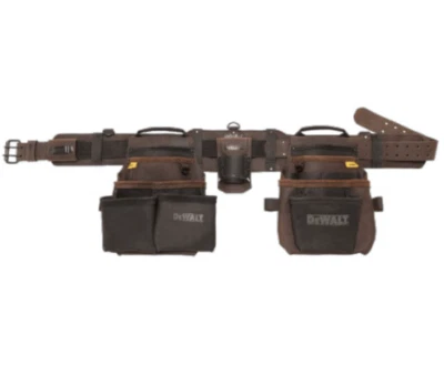 DeWalt DWST550113 Leather Tool Work Belt Pouch Set 18 Pockets Waist Belt - Image 1 of 4