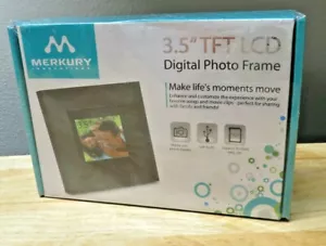 Merkury 3.5" Digital Photo Frame Auto Slideshow NEW IN BOX MI-DF0350 TFT LCD - Picture 1 of 5