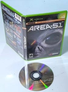 MINT Disc Area 51 Original Xbox Black Label Game in Case w Cover Art No Manual - Picture 1 of 5