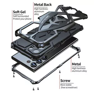 Robuste stoßfeste Metall-Schutzhülle für Samsung S21 S22 S23 S24 Ultra Cover - Bild 1 von 55