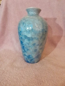 Jon Price California Kunstkeramik kristalline 8" blaue Vase A1411 Vintage? - Bild 1 von 15