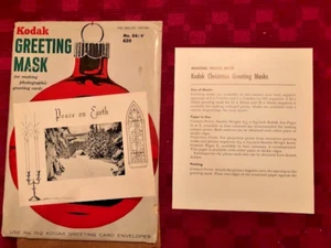 MASCARILLA DE FELICITACIÓN KODAK DE COLECCIÓN (TARJETA DE NAVIDAD) PAZ EN LA TIERRA - Imagen 1 de 11