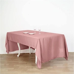 5 Dusty Rose 60x102 RECTANGLE POLYESTER TABLECLOTHS Wedding Party Catering Linen - Picture 1 of 8