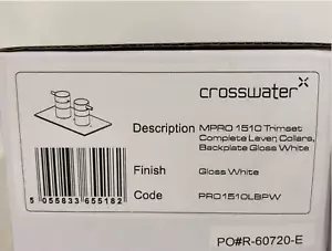 Crosswater MPRO 1510 Piastra posteriore/set di rifinitura per doccia/bagno bianco lucido (PRO1510LBPC) - Foto 1 di 7