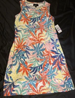 Vestido recto Ronni Nicole para mujer sin mangas forrado colorido multicolor S Foto 1 de 4