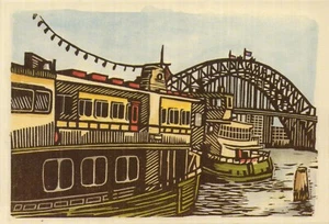 Art Jane Gillings Harbour Bridge Sydney Postcard Avant Card 2001 Australia - Picture 1 of 2