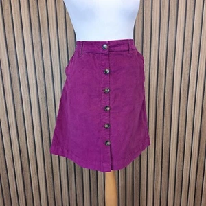Crew Clothing Skirt Short 16 Purple Pink Straight Pockets Stretch Brushed Cotton - Picture 1 of 10