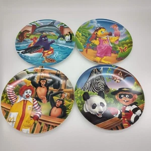 4 PIATTI MCDONALD’s allo zoo vintage 1996 Ronald Grimace Hamburglar Birdie - Foto 1 di 10