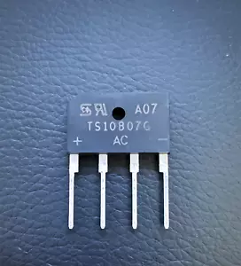 2 Stück TS10B07G Taiwan Halbleiter einphasig 1000 V 10A Brückengleichrichter TS4B - Bild 1 von 1