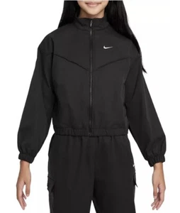 NWT Nike Sportswear Oversized Lightweight Jacket FZ5557 Youth LG Black New - Picture 1 of 11