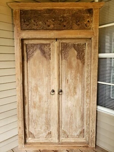 Antique, Bali Door, Window, Decorative Teak Wood, Carved, Imported - Picture 1 of 7