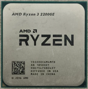 AMD Ryzen 3 2200GE 3.2-3.6GHz 4CORE 4Thr 35W Socket AM4 CPU Processor R3 2200GE - Picture 1 of 2
