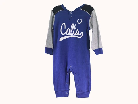 Indianapolis Colts NFL Apparel Infant Toddler Size Pajama Sleeper Bodysuit New Cover