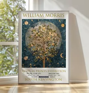 William Morris Baum des Lebens Blumenmuster Vintage Textilien Ausstellung Kunst Posterdruck - Bild 1 von 8