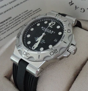 Bvlgari  Diagono DP 42 S  Neues org. Kautschukband Revision Box Papiere Garantie - Bild 1 von 7