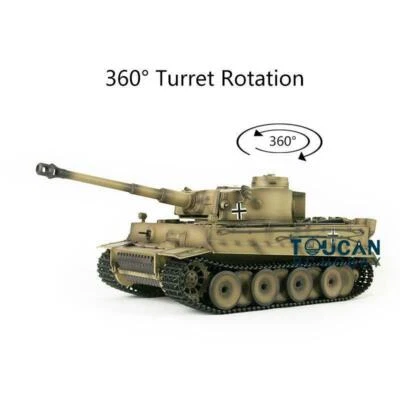 Henglong 7.0 1/16 Plastic German Tiger I RTR RC Tank 3818 W/ 360° Turret Yellow - Image 1 of 4