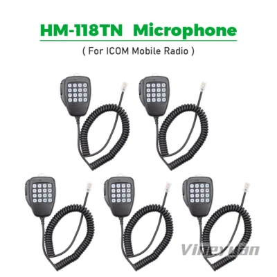 5PC HM-118TN DTMF 8 Pin Microphone For ICOM IC-706 IC-706MKIIG IC-2100 Ham Radio - Image 1 of 4