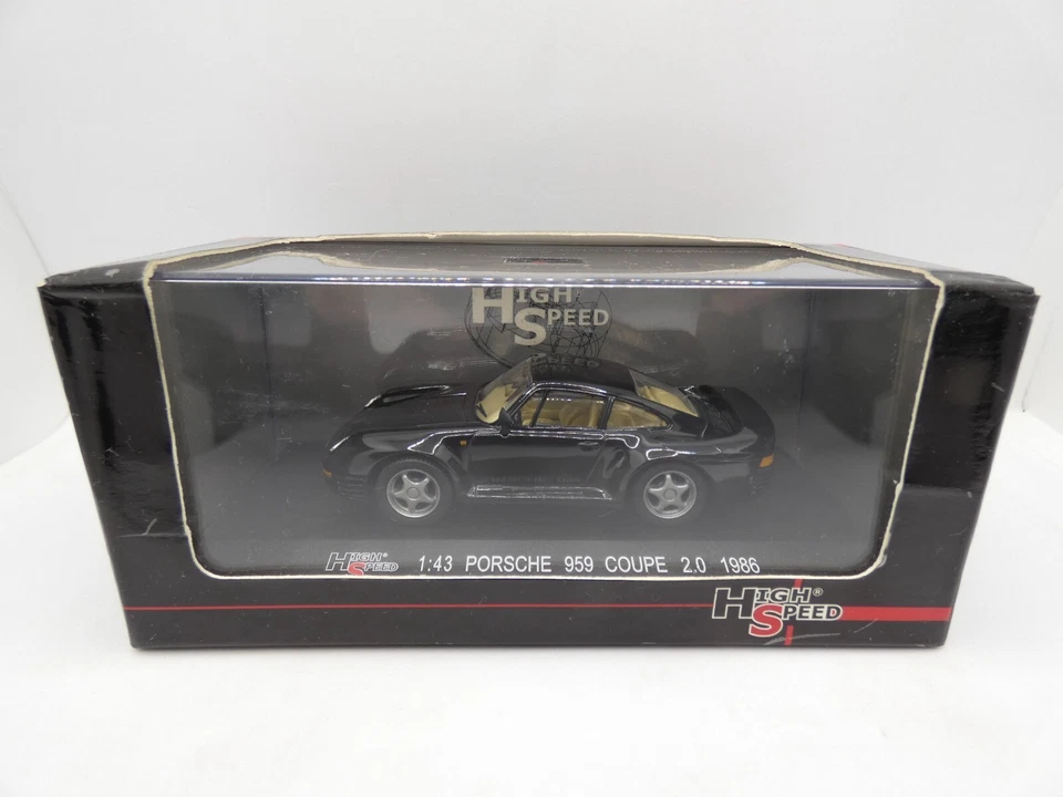 Porsche 959 Coupé 2.0 1986 Nero 1/43 High Speed Miniatura In Scatola - Immagine 1 di 1