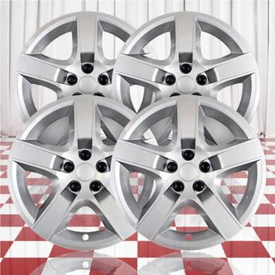 17" Screw-on Silver Hubcaps for 2007-2010 Pontiac G6 (QTY: Four) - Image 1 of 4