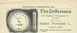 Peabody Massachusetts Print Ad Standard Thermometer Company Advertising 1891 - Picture 1 of 3