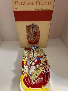 2014 Fitz and Floyd Candy Cane Santa Elegant Christmas Tray/Platter D6 - Picture 1 of 13