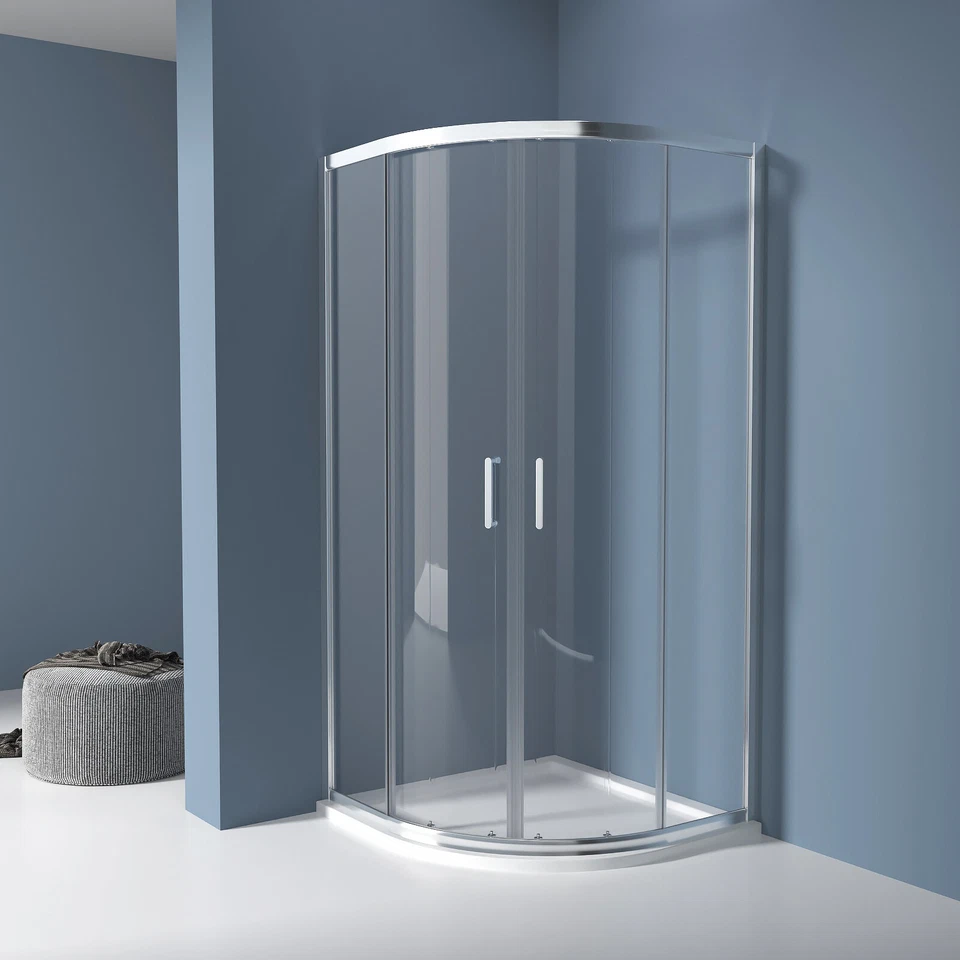 MEYKOERS Duschkabine Runddusche Viertelkreis Duschabtrennung NANO Glas Dusche 90x90x195cm