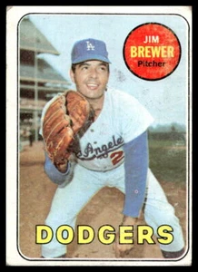 1969 Topps #241 Jim Brewer Los Angeles Dodgers Low Grade - Picture 1 of 2