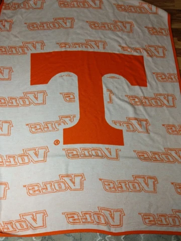 Vols Vintage Reversible Biederlack Tennessee Volunteers Stadium Blanket Orange Cover