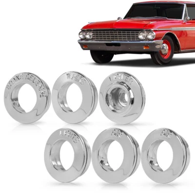 Dash Knob Bezel Air Brake Release Lighter Lights Wiper Fit For 1962 Ford Galaxie - Image 1 of 4