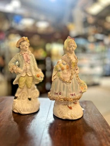 Pair Of Antique German Figurines - Picture 1 of 6