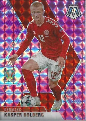 2020-21 Panini Mosaic UEFA Euro Mosaic Camo Pink #39 Kasper Dolberg - SCR - Image 1 of 2