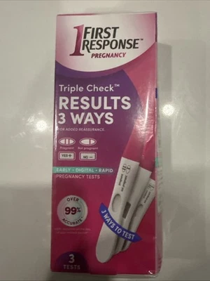 Prueba de embarazo First Response Triple Check 3 unidades 1 paquete nuevo CADUCIDAD 5/26 Foto 1 de 3