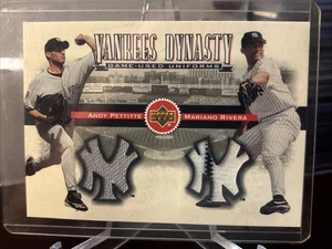 2001 Upper Deck Yankees Dynasty Dual Relic #YJ-PR Andy Pettitte Mariano Rivera - Picture 1 of 4