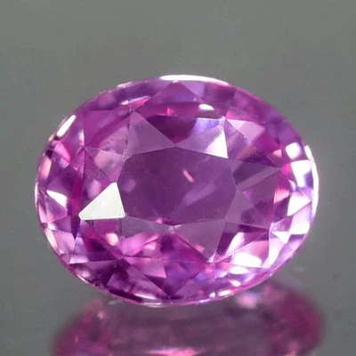 1.039CT CERTIFIED VVS UNHEATED UNTREATED OVAL PINK SAPPHIRE NATURAL - Image 1 of 4