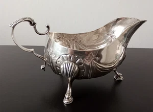 1897 - Victorian - IRISH Solid Silver - Sauce Boat - DUBLIN 1897 - Picture 1 of 7
