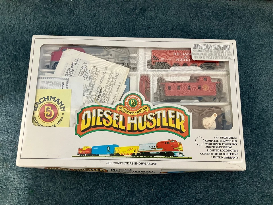 Bachmann Diesel Hustler HO Scale Electric Model Train Set 40-101 1970s Complete - Image 1 of 4