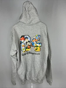 Walt Disney World 2004 Zip Up Sweatshirt, Grey, Pockets, Kids XL, Used - Picture 1 of 10