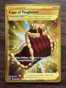NM GOLD HOLO Cape of Toughness 200/185 Pokemon Vivid Voltage Secret Rare - Picture 1 of 2