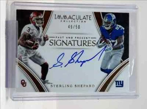 STERLING SHEPARD 2016 IMMACULATE PAST AND PRESENT ROOKIE RC AUTO #49/50 - Picture 1 of 2