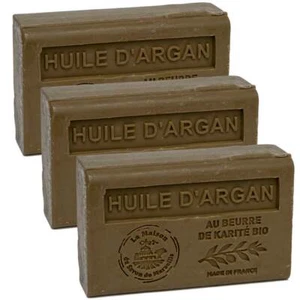 3 x 125g Bars - Argan Oil Scented French Soap with Organic Shea Butter - Picture 1 of 3