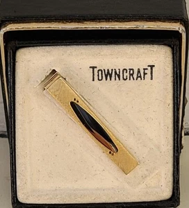 Vintage Towncraft Small Goldtone Bar Clip In Orginal Box Sold At Penneys - Picture 1 of 6